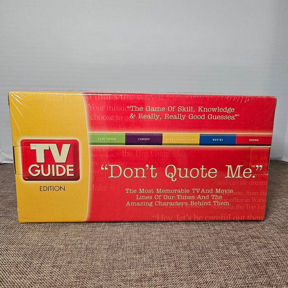"Don't Quote Me" TV Guide Trivia Board Game Sealed Box New